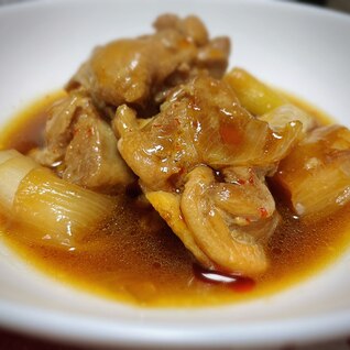 鶏肉とねぎの中華風煮